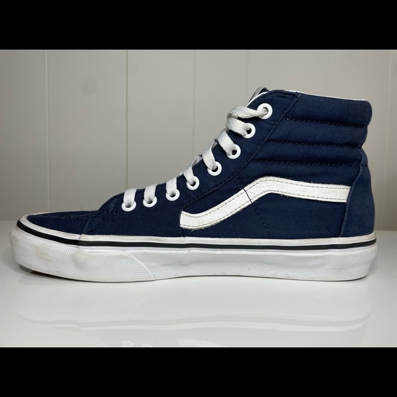 Vans Sk8-Hi Sneakers High Tops Skate Shoes Blue/White Women’s Size 9 Men’s 7.5 - Picture 3 of 13